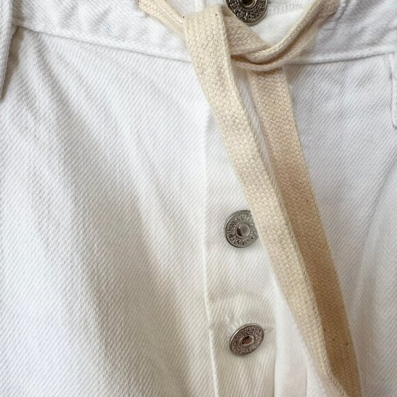 New Citizens of Humanity Brynn Drawstring Jean Denim Shorts in Fresco White 27 - Picture 5 of 14